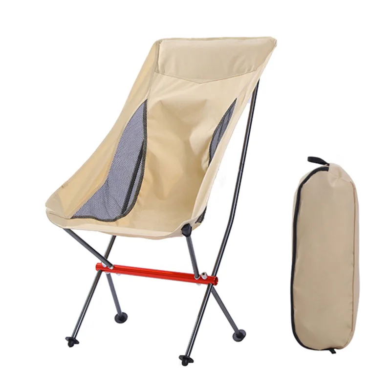 

Outdoor Portable Folding Chairs Camping Lightweight Chair Fishing Picnic Bbq Beaches Ultralight Aluminum Alloy Bracket Simple
