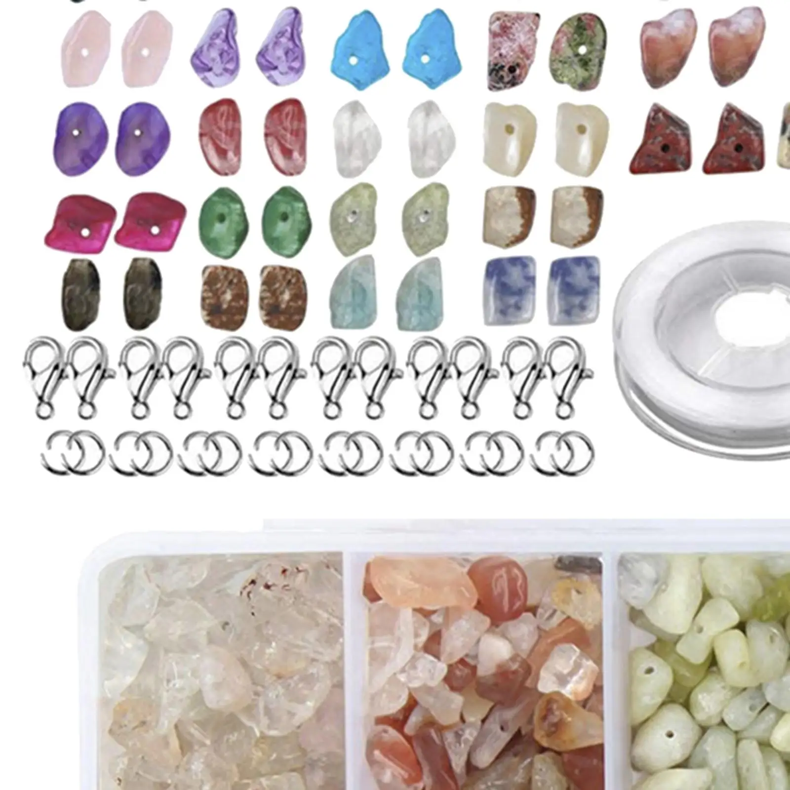 

Natural Irregular Chip Stone Beads Gemstone Beads for Earrings Bracelet Jewelry Making DIY Craft Supplies