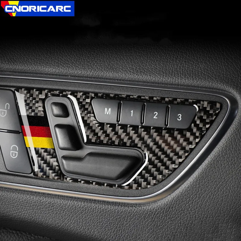 

Наклейка из углеродного волокна для кнопки регулировки сиденья автомобиля, наклейка на панель для Mercedes Benz CLA GLA C117 X156 2014-2018, аксессуары