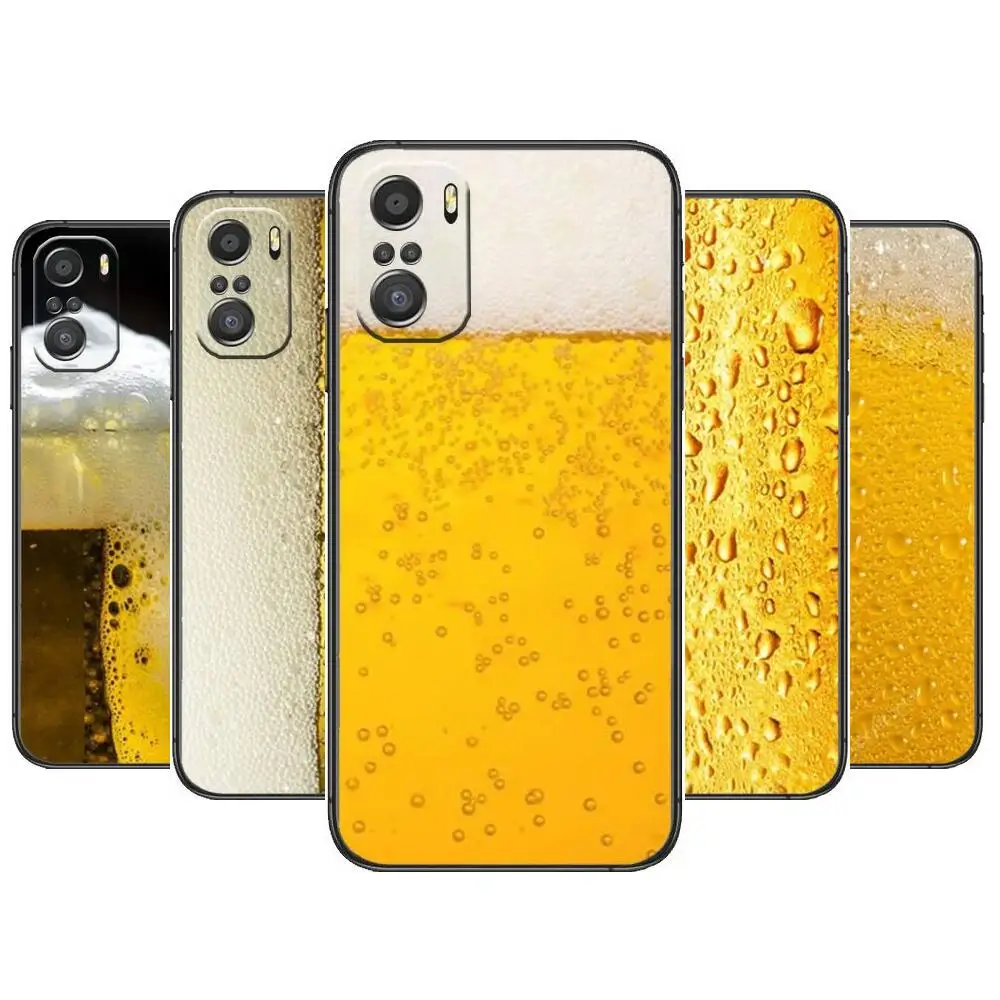 

World Beers Alcohol Summer Bubble For Xiaomi Redmi Note 10S 10 9T 9S 9 8T 8 7S 7 6 5A 5 Pro Max Soft Black Phone Case