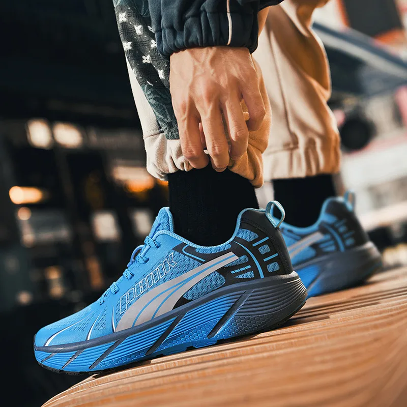 High-quality Mesh Breathable Platform Men's Running Shoes Comfortable Male Athletic Sneakers Anti-slip Casual Sports Shoes Men