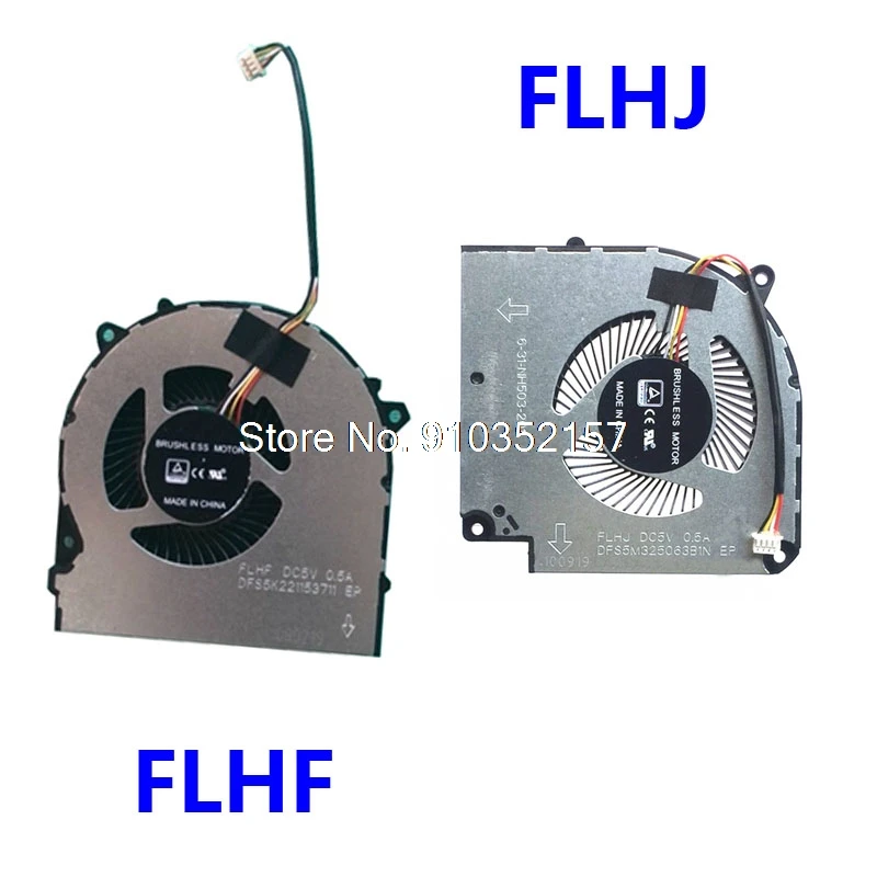 4-контактный вентилятор ЦП и ГП для CLEVO NH50ED NH50 6-31-HN503-201 FLHF DFS5K221153711 FLHJ DFS5M325063B1N VGA NH50RD NH57ED NH57RD DC5V 0,5 A