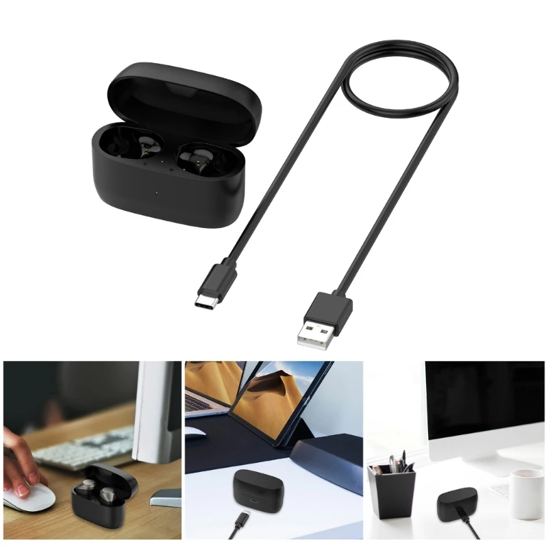 Зарядный футляр большой емкости с зарядным кабелем USB C для наушников |