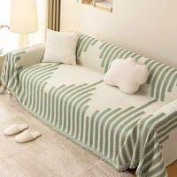 소파ート 다용도 와플 프린트  Viss트  Viss개 사계절 공용  Viss개ート teksto 소파 커버Waffle Print Sofa Throw Blanket Simple High-End Sofa Cover Износостойкое диванное полотенце