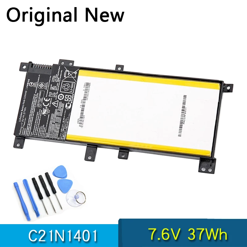 

Оригинальный C21N1401 Аккумулятор для ноутбука ASUS X455 X455L X455LA A455L A455LD A455LN F455L K455L R455LD X454W Y483LD W419 7,6 V 37Wh
