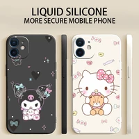 melody kuromi case for iphone 11 12 7 8p x xr xs xs max 11 12 pro 13 pro max 11 pro max 2022 cute cartoon soft shell black funda