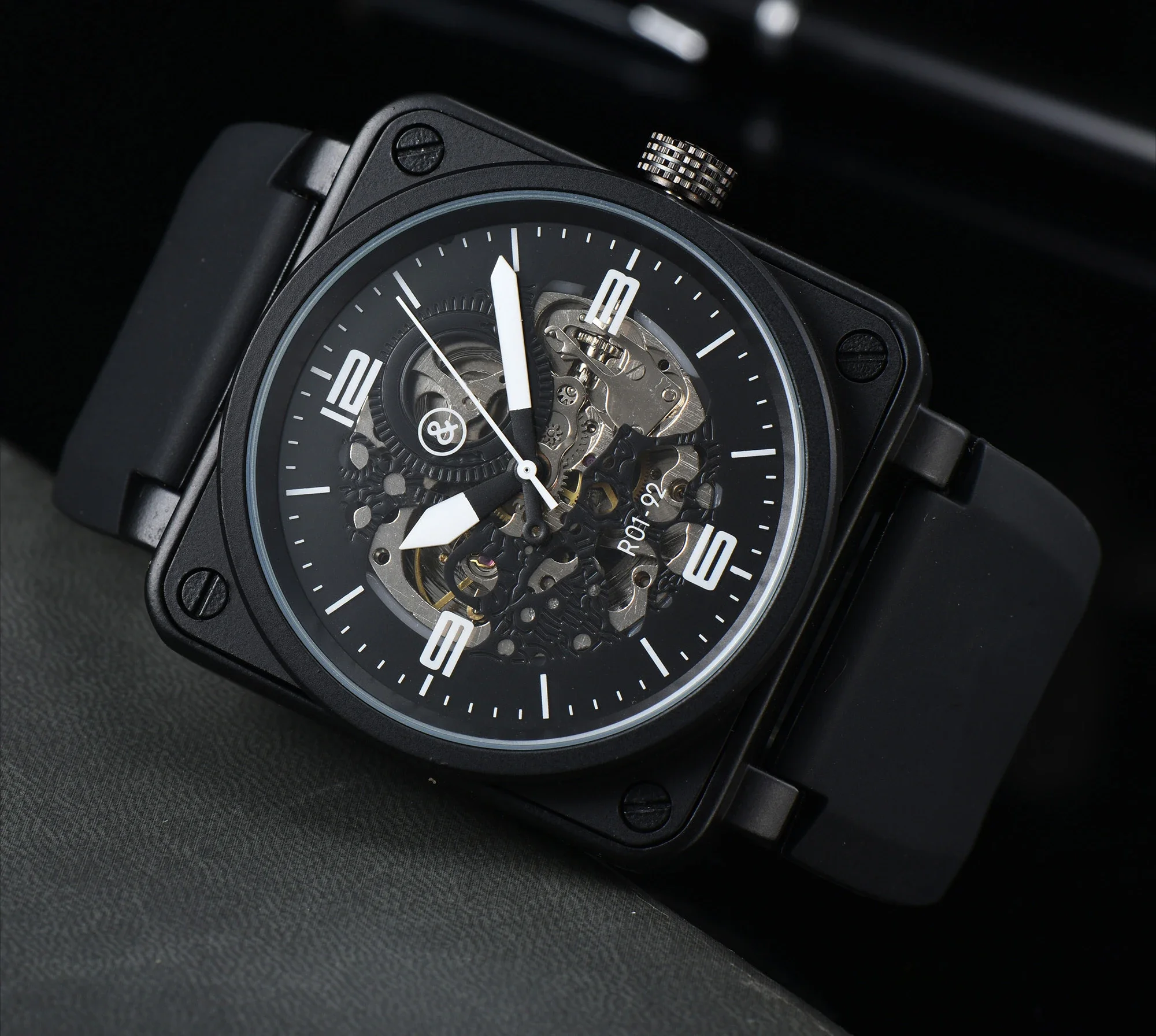 Часы наручные мужские механические автоматические с большим циферблатом ААА