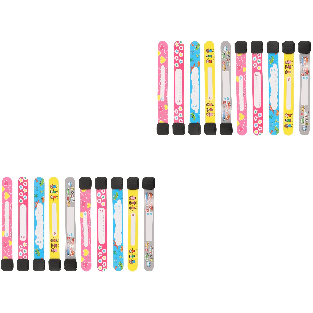 

40 pcs Children Safety ID Wristbands Adjustable Waterproof Identification Bracelets Outdoor Activities Supplies(Random Pattern)