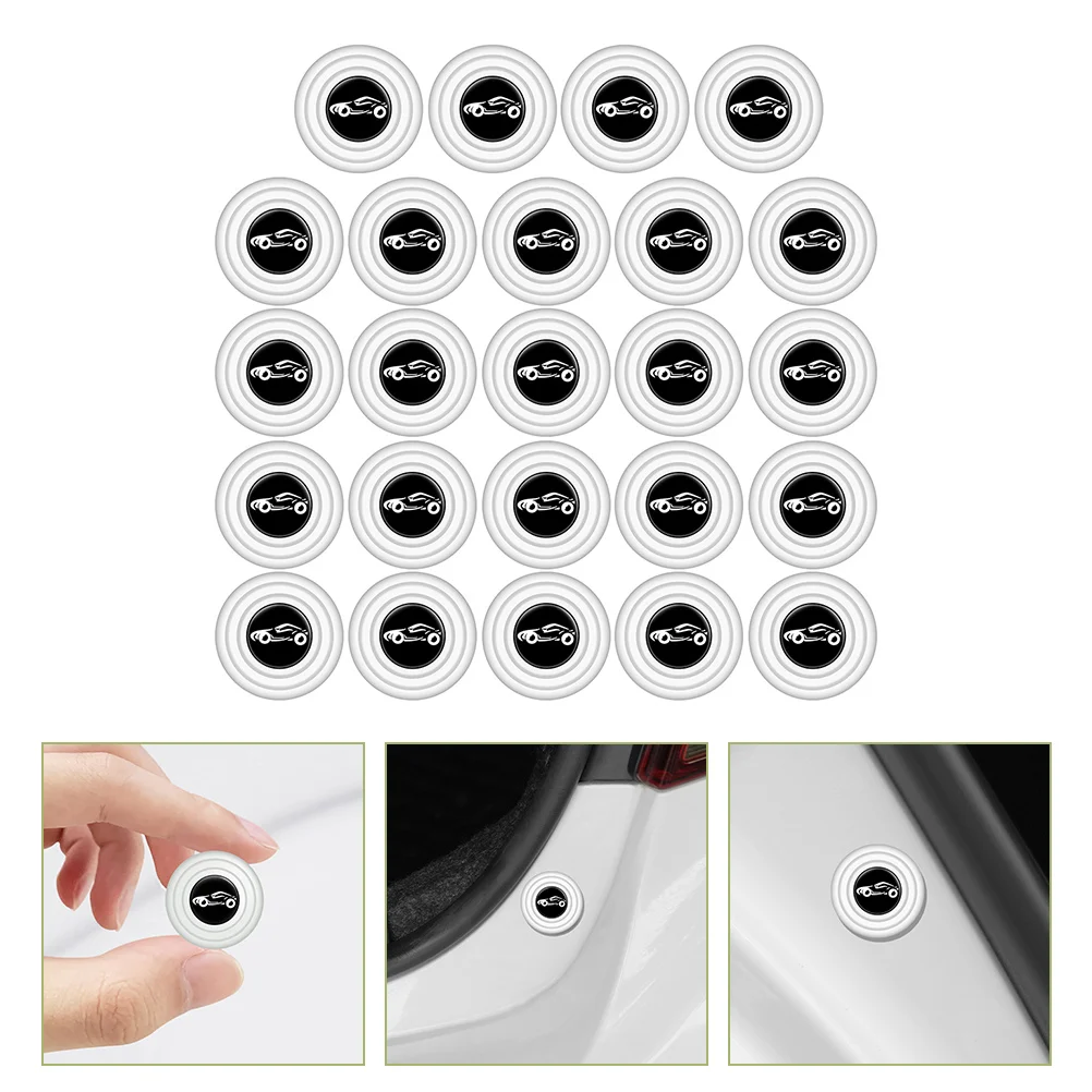 

24 Pcs Door Shock Pad Anti-collision Black Stickerss Bumper Protection Shock-proof Gaskets Soundproof Pads Washer Muffler Black