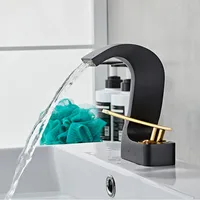 Basin Faucet Brass Bathroom Faucet Mixer Tap Black Wash basin Faucet Single Handle Hot Cold White Gold Lavotory Faucet