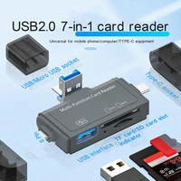 practical abs multifunctional all in one hard camera storage card reader for smartphone memory card reader otg converter