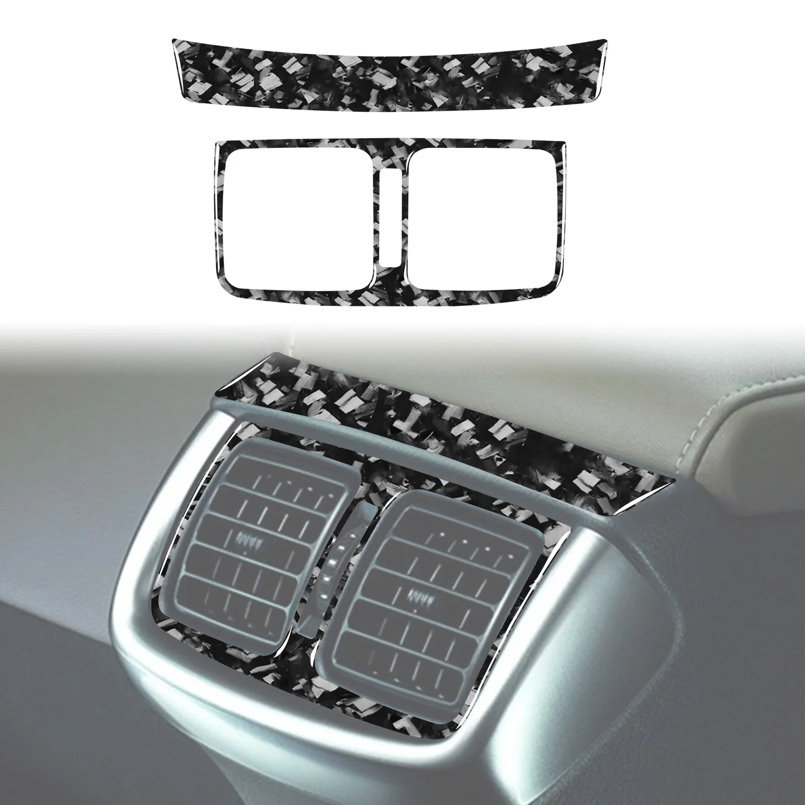 Декоративная наклейка на решетку вентиляционного отверстия заднего сиденья для