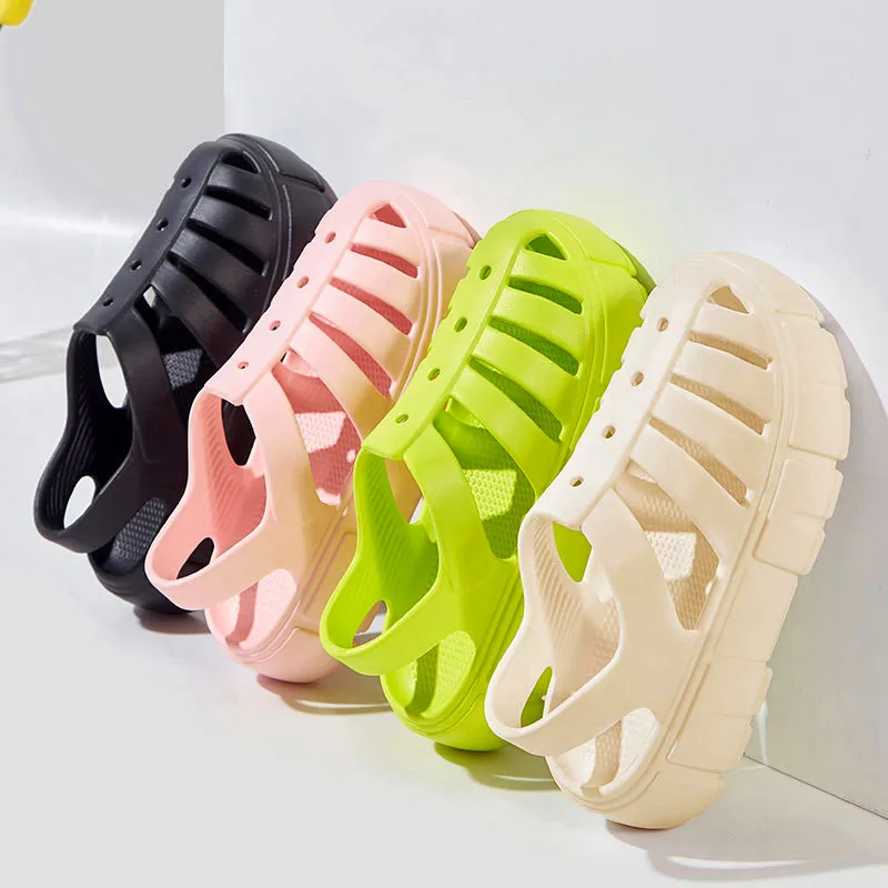 

Сандалии женские на толстой платформе, Нескользящие, Эва, мягкая подошва, пляжная обувь для ванной, лето 2023