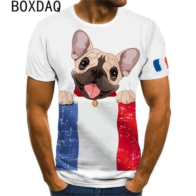

2023 Newest Men Casual Short Sleeve T-Shirt French Bulldog Series Tops Oversized 6XL Summer Male Fashion Harajuku All-match Tops