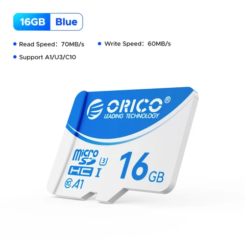 Карта памяти ORICO Micro SD TF, 16 ГБ, 32 ГБ, 64 ГБ, 128 ГБ A1 U3 Class10 V10 для камеры/дрона/Dash Cam