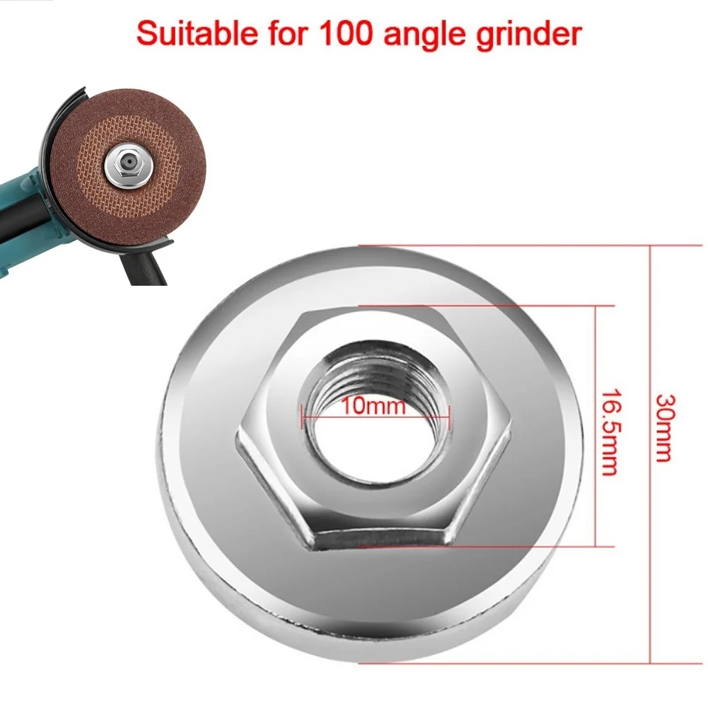 

Flange Nut M10 Angle Grinder Nuts Tool Accessories Adapt To 100 Type Angle Grinder Quick Change Locking Flange Nut Tools Parts