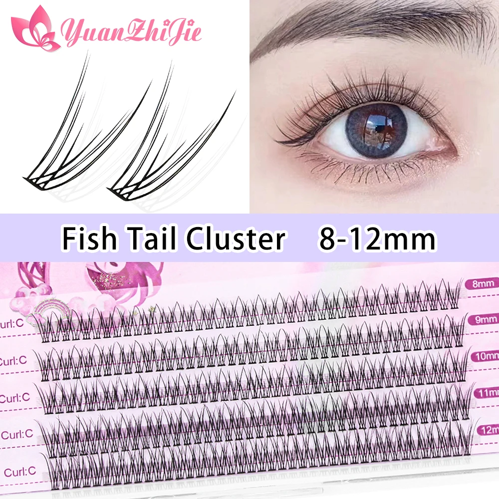 

MASSCAKU Segmented DIY Clusters Flase Eyelash Extension Dovetail Lashes Natural Soft Volume Bundles Eyelashes Tip