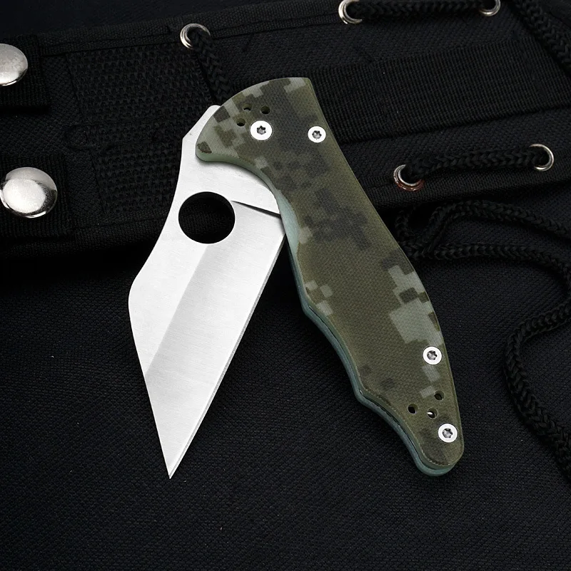 

High Quality Folding Knife 7cr13mov Blade G10 Handle Outdoor Camping Tactical Defense Pocket Military Knives EDC Tool-BY02