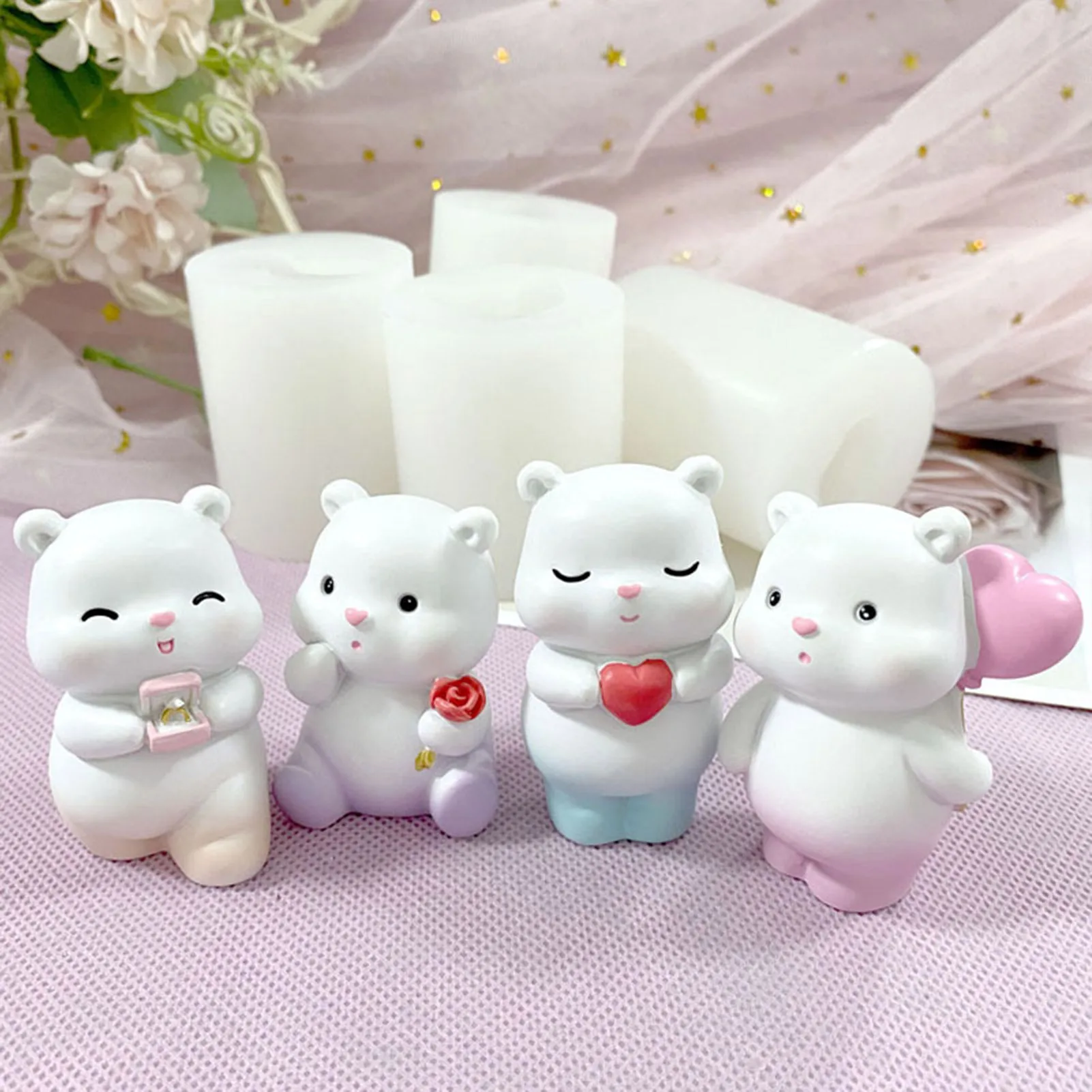 

Силиконовая форма для конфет и шоколада формы для пищевых продуктов Gummy Bear изготовление мыла, свеч Mold DIY Sugar Crafts Love Candy выпечки формы 3D Lovely