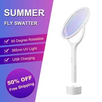 summer 5in1 mosquito killer lamp multicunctional angle adjustable electric bug zapper usb rechargeable mosquito fly bat swatter