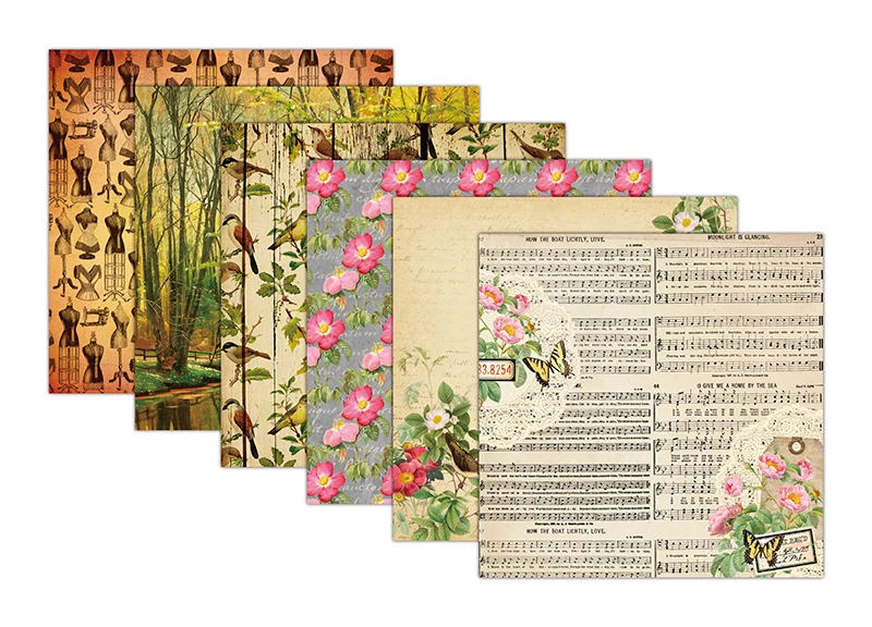 KSCRAFT 6 дюймов односторонний Печатный Рождественский узор креативная бумажная