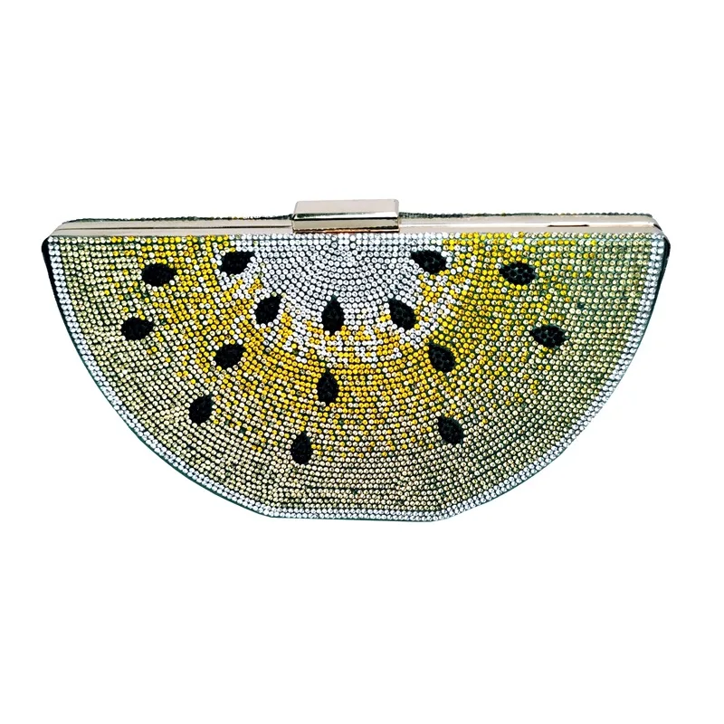 

Luxury Designer Handbags 2023 New Women's Fashion Retro Diamond Watermelon Handbag Banquet Party Exquisite Mobile Phone Bag PU