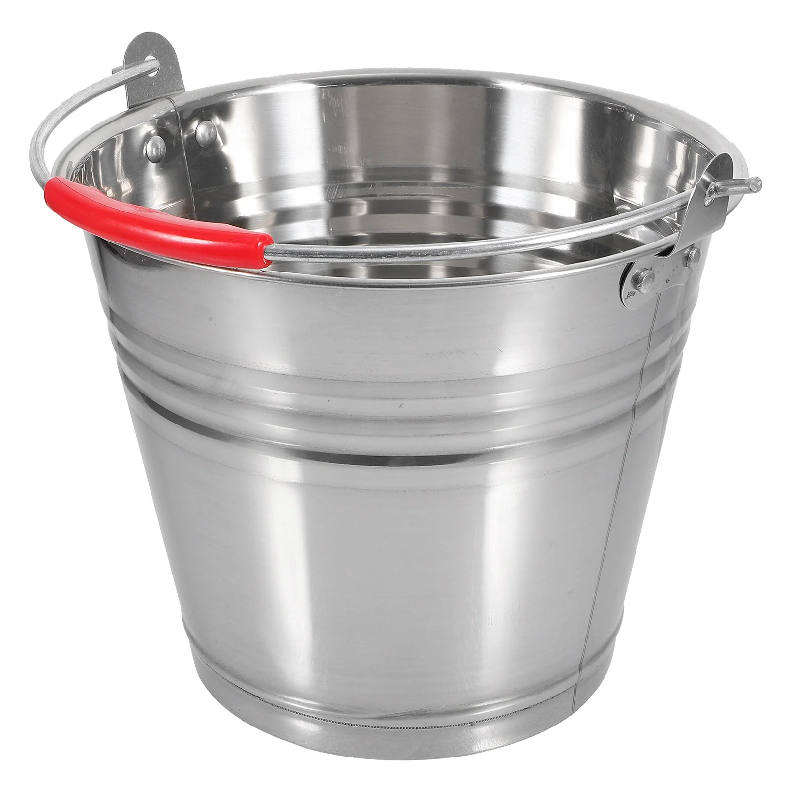 

Portable Kettle Steel Drum Metal Bucket Thickened Multipurpose Home Food Ice Water Plastic Round Stainless