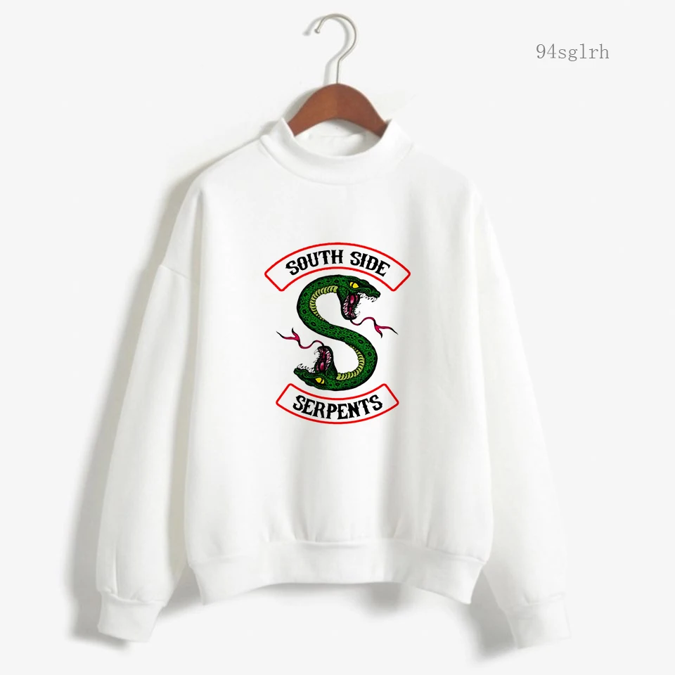 

Забавные винтажные свитшоты Riverdale South Side Serpents Harajuku Женская милая Толстовка Cullzang в Корейском стиле женская уличная одежда