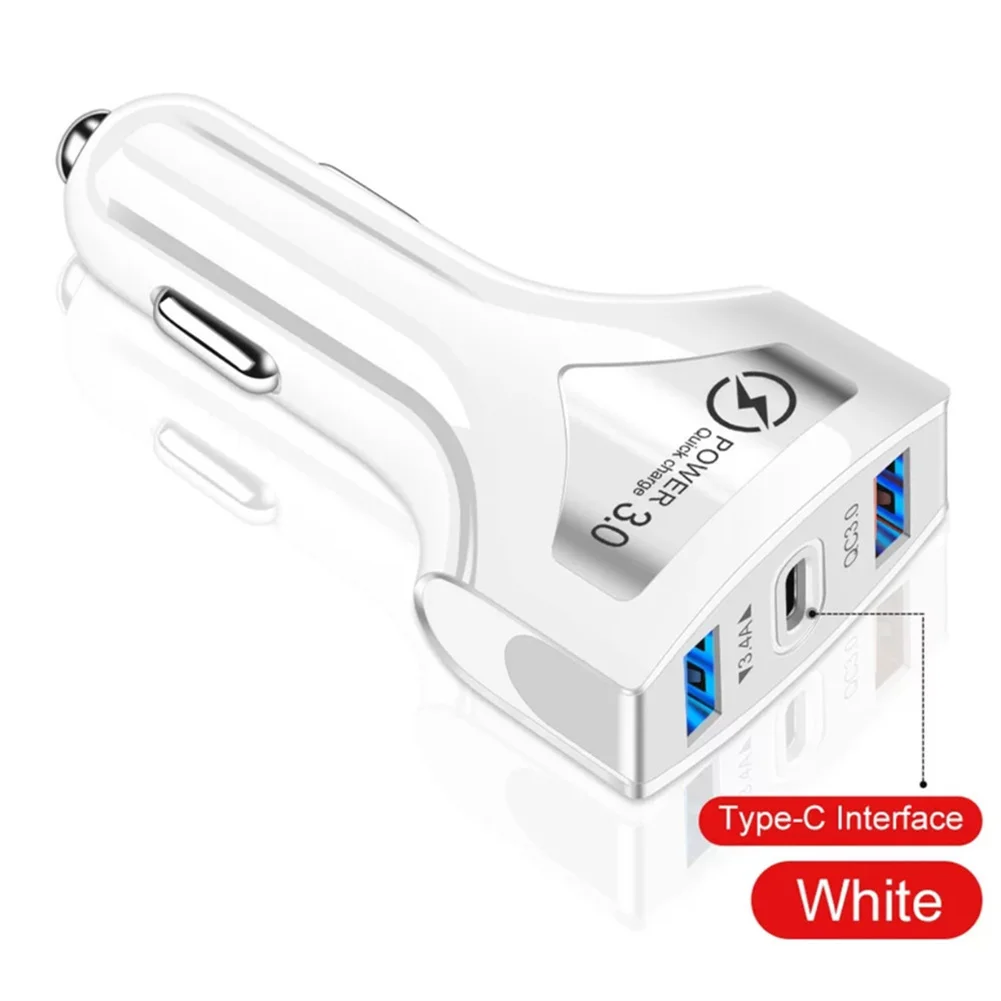 

Fast Car Charger Tablets/Phones Universal With Type-C 2 Port USB 3.4A Auto