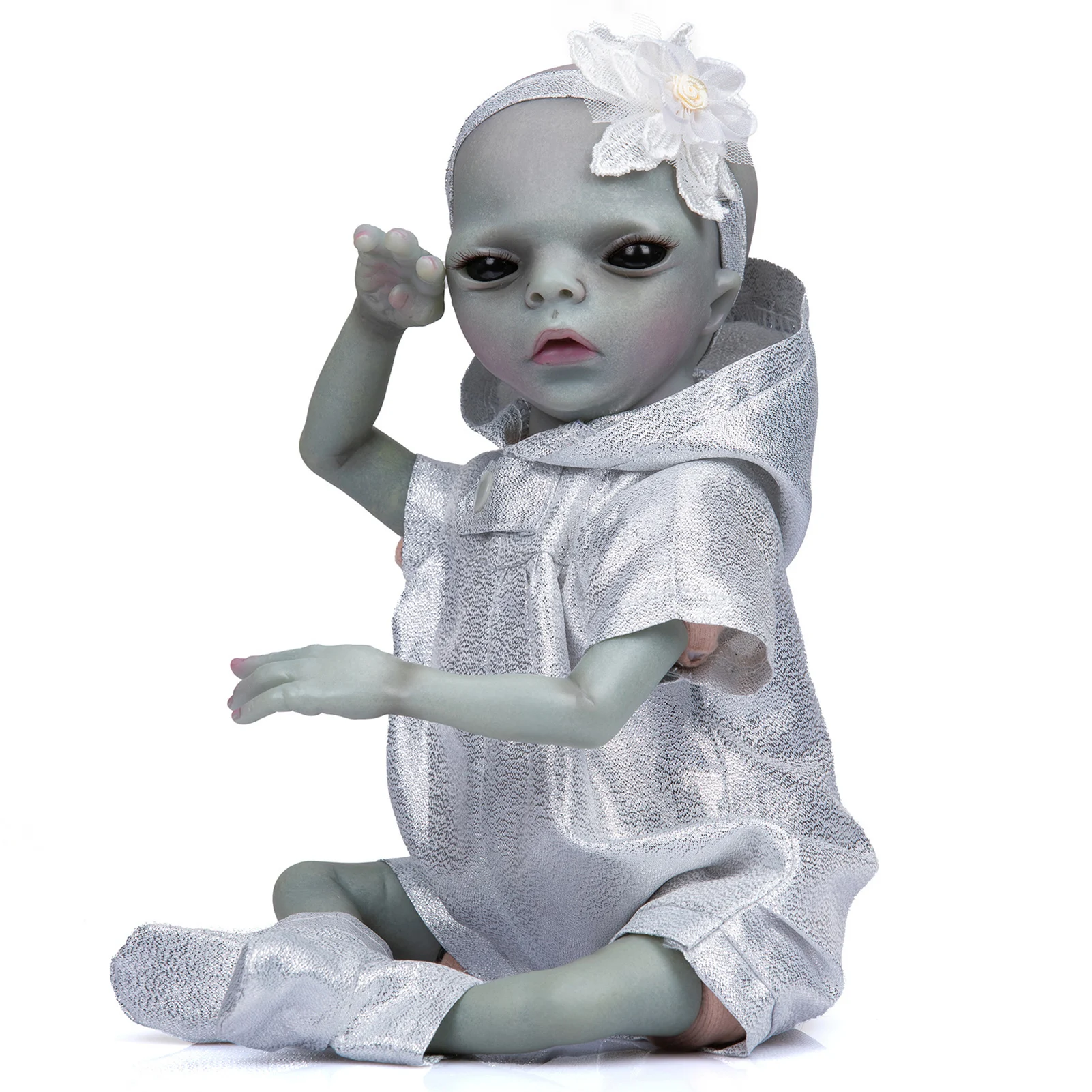 

Collectable Reborn Baby Realistic Alien Doll Full Body Silicone Vinyl Dolls Ultra-Realistic Baby Doll Poseable Baby Dolls Toy 14