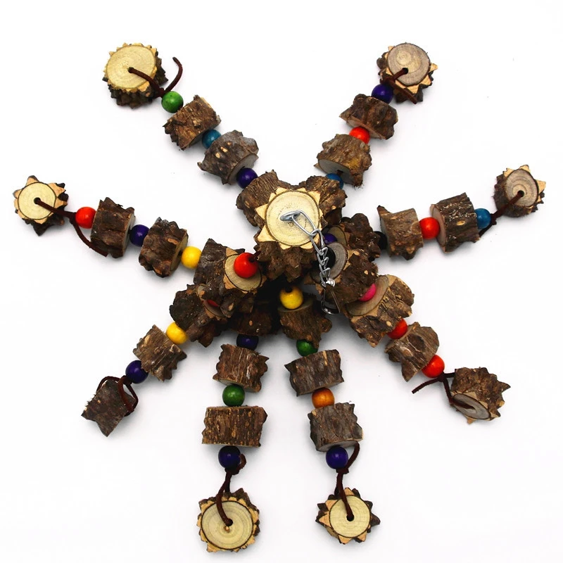 Игрушки для птиц из натурального дерева большой попугай игрушки лучшие