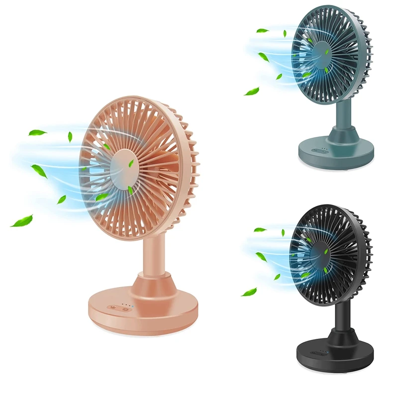 

USB Desk Fan,Table Fan Oscillating Fan Head Rotating Adjustment Portable Mini Personal Fan 3 Speeds Strong Wind