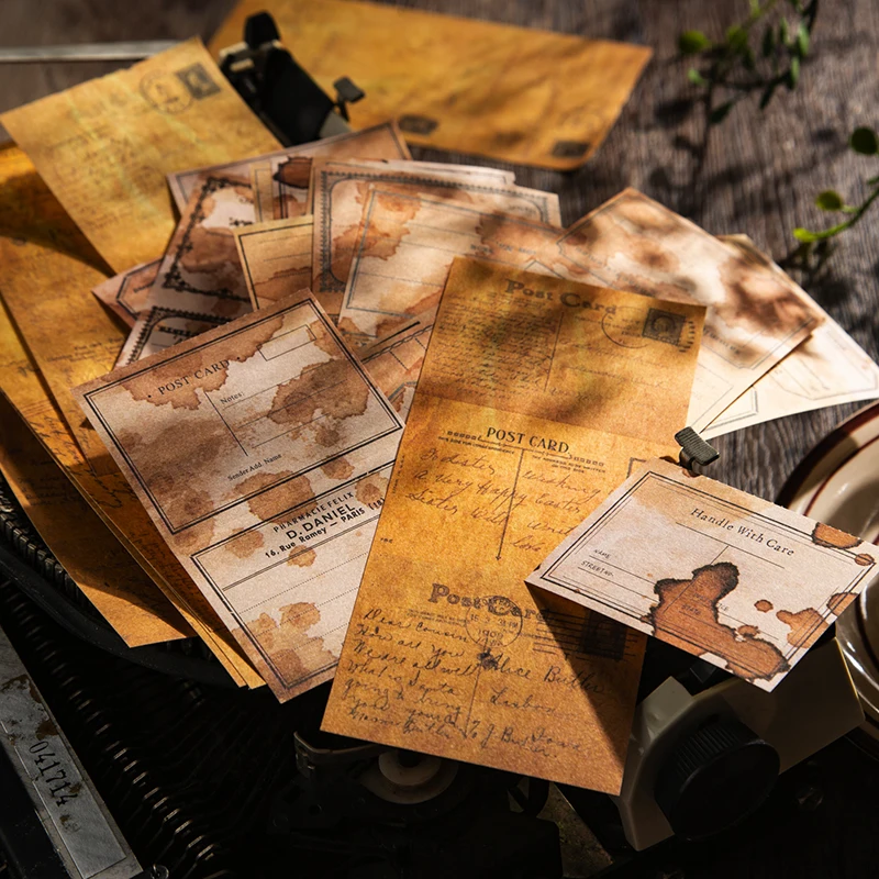 

30Sheets Material English Article Journal Daily Vintage Collage Tearable Supplies Decoration Paper Writing Scrapbook 180*76MM