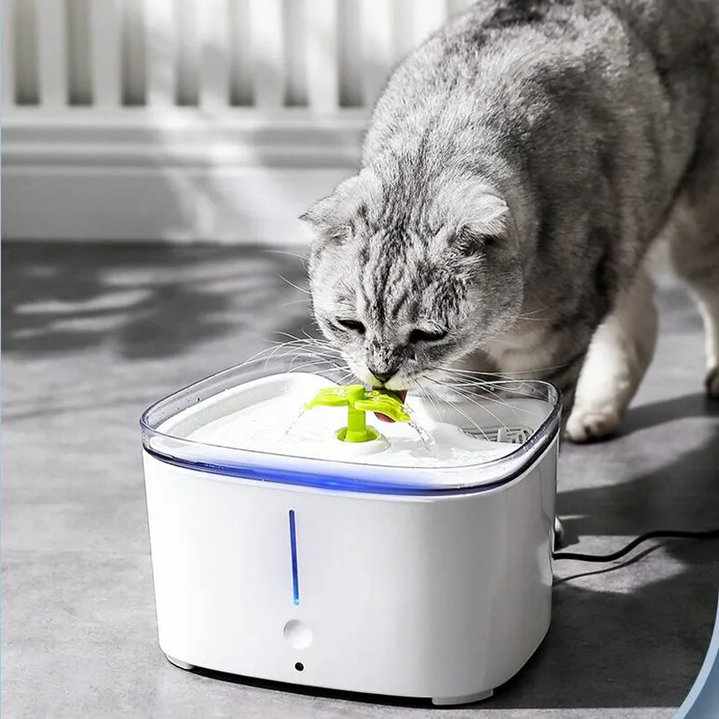 

Автоматический питьевой фонтанчик для домашних животных, светодиодный Интеллектуальный питьевой фонтанчик для собак и кошек, с циркуляцио...