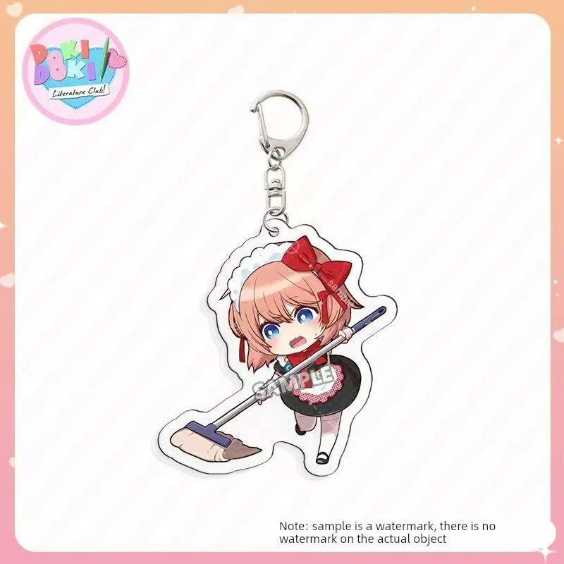 Фото Doki Doki литературный клуб тарелка декор стола Monika стоячая коллекция Sayori Accesorios Юрий акриловый брелок кукла Natsuki модель №5