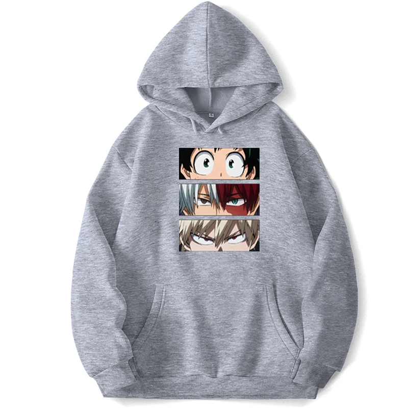 

Hoodies For Men Hooded Sweatshirts My Hero Academia One For All Japanese Anime Pocket Autumn Pullover Jumpers