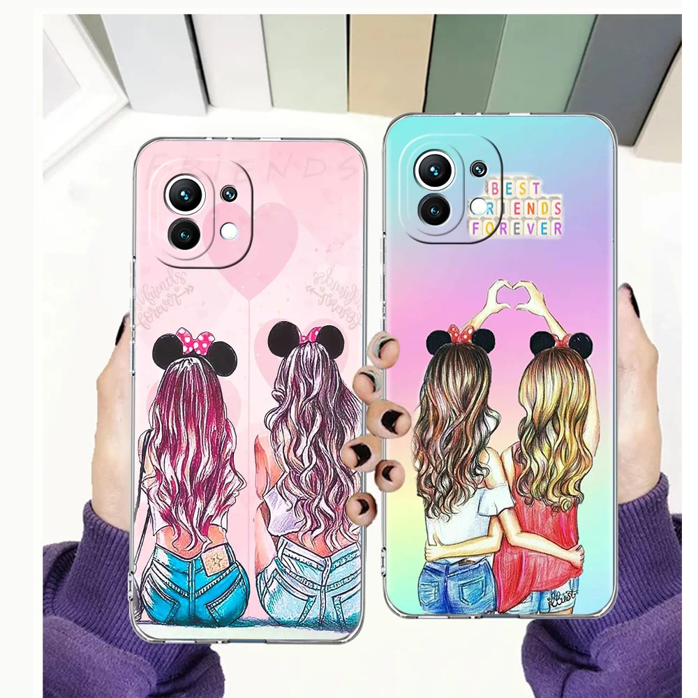 

Girls Bff Best Friends Forever Always Case for Xiaomi Poco F3 X3 X4 GT NFC M3 Mi 9T 11 Ultra 11X 11i Note 10T Pro Lite 5G Cover