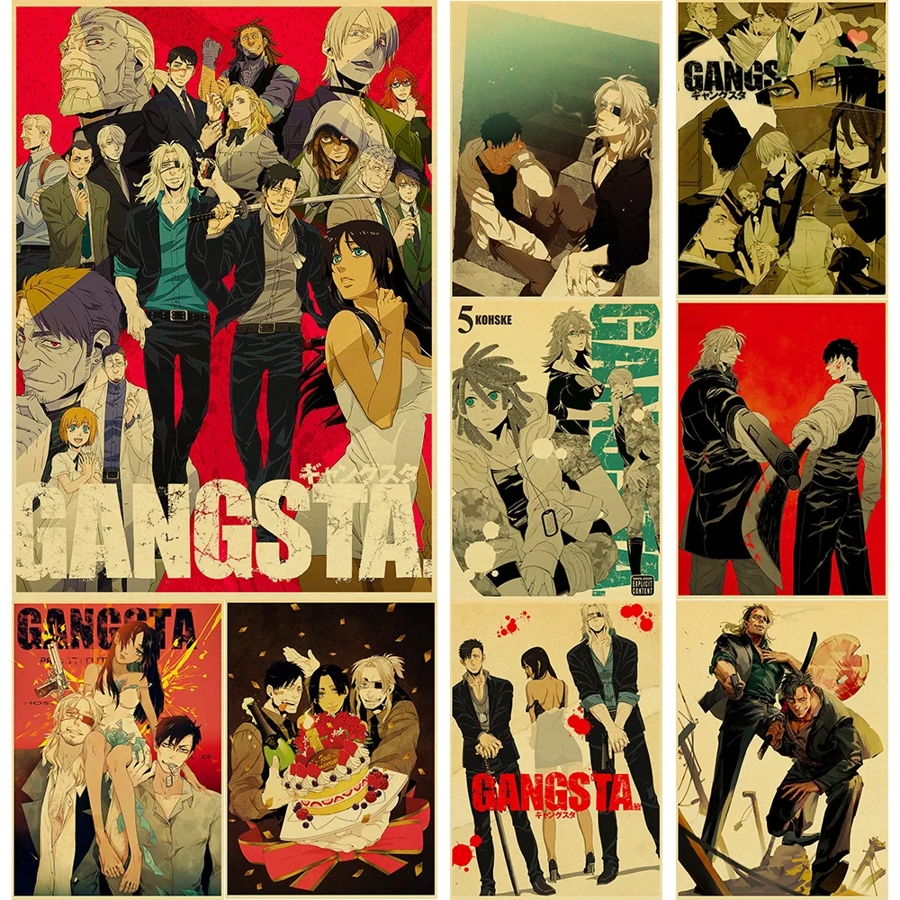 

GANGSTA Prints Posters Korean Trend Romantic Wall Decor Sticker Popular Hip Hop Decoration Salon Creative Bedroom Painting