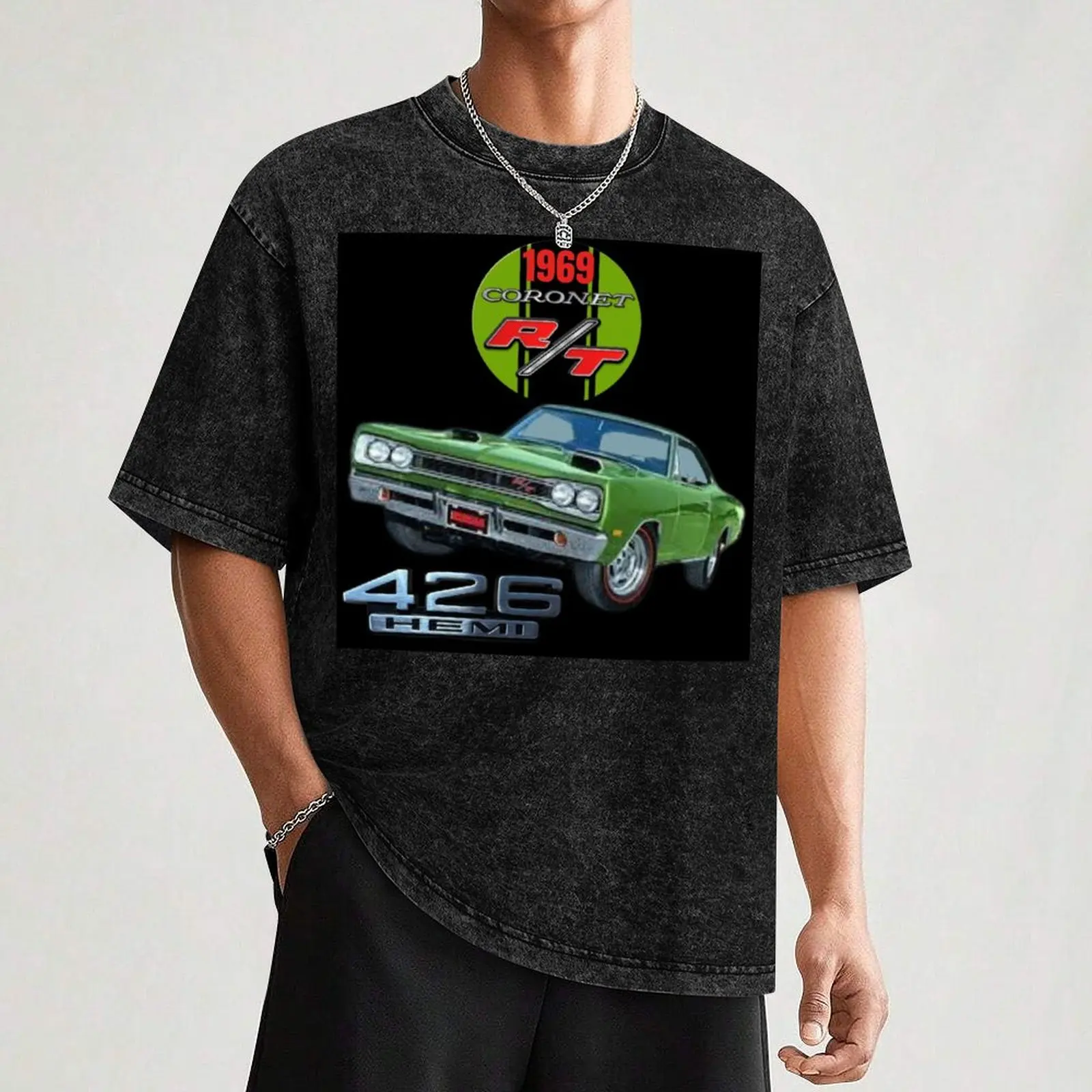 1969 Dodge Coronet R/T - классическая американская футболка Muscle Car Art незаменимая больших