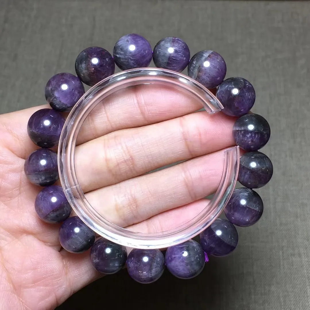 

12mm Natural Purple Auralite 23 Bracelet Jewelry For Women Lady Man Beauty Luck Gift Energy Beads Crystal Stone Strands AAAAA