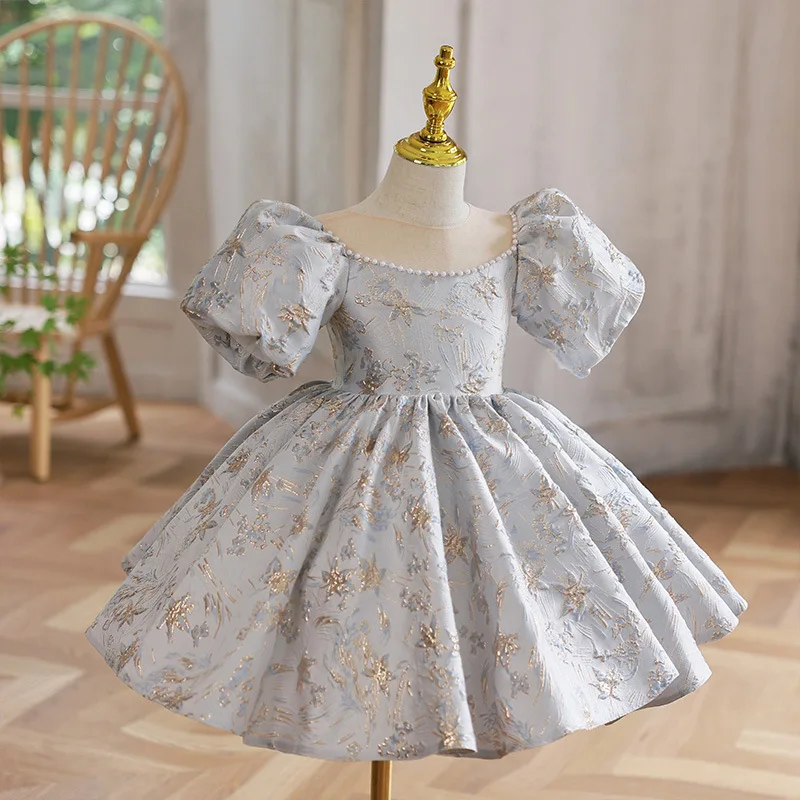 

Новинка 2023, детское вечернее платье с бантом, винтажное испанское платье для девочек на день рождения и крещения, красное рождественское платье для ИД