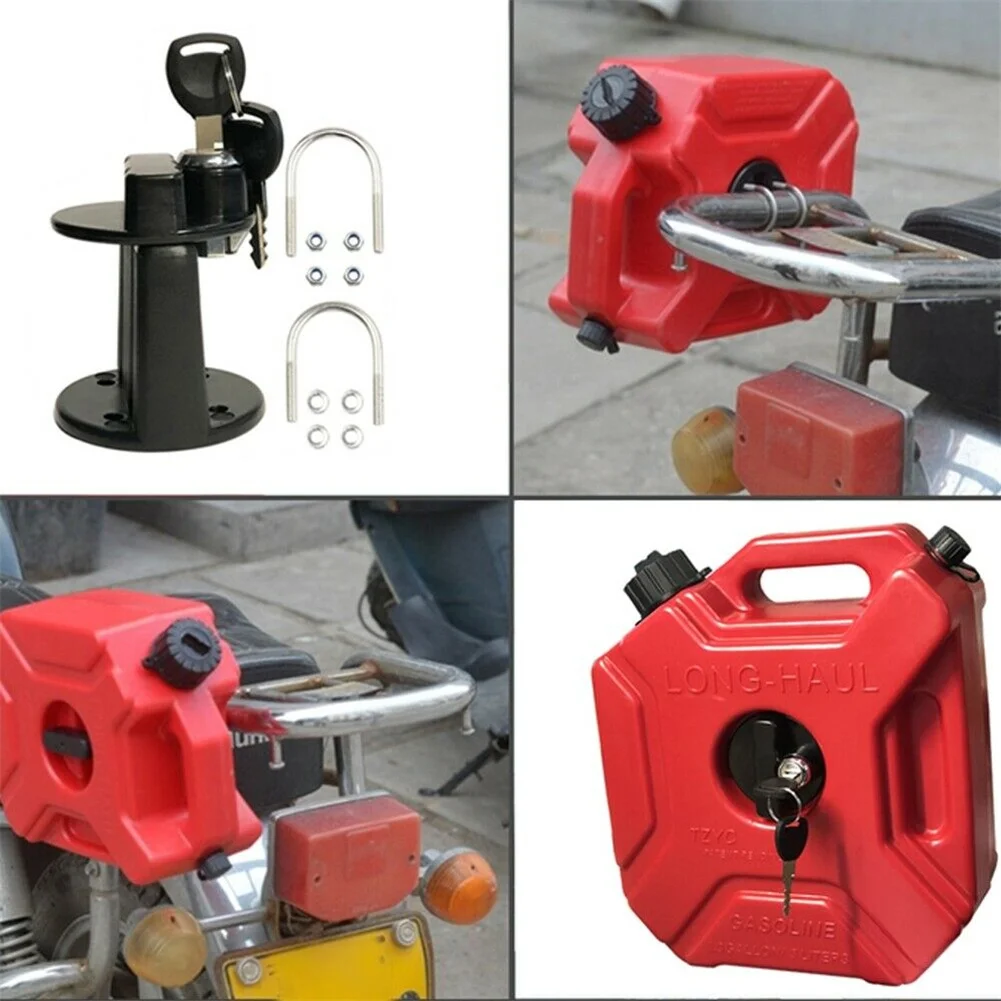 

1pcs Lock With Key For 3L 5L Fuel Tank Mount Petrol Can Jerry Cans Key Bracket Holder Lock Fastener Plate With 4 Screws