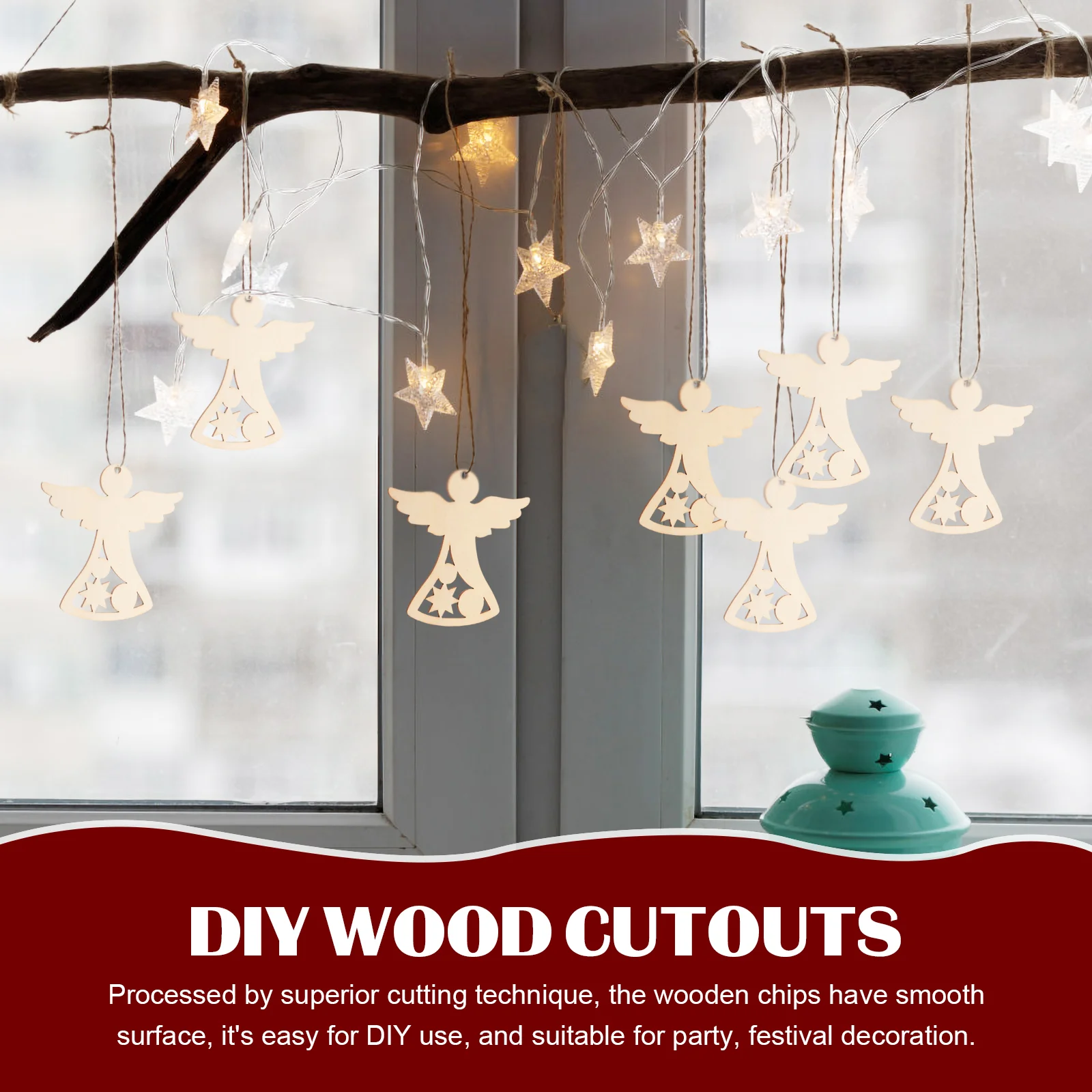 Детская ручная роспись Рождественский ангел патч деревянные доски