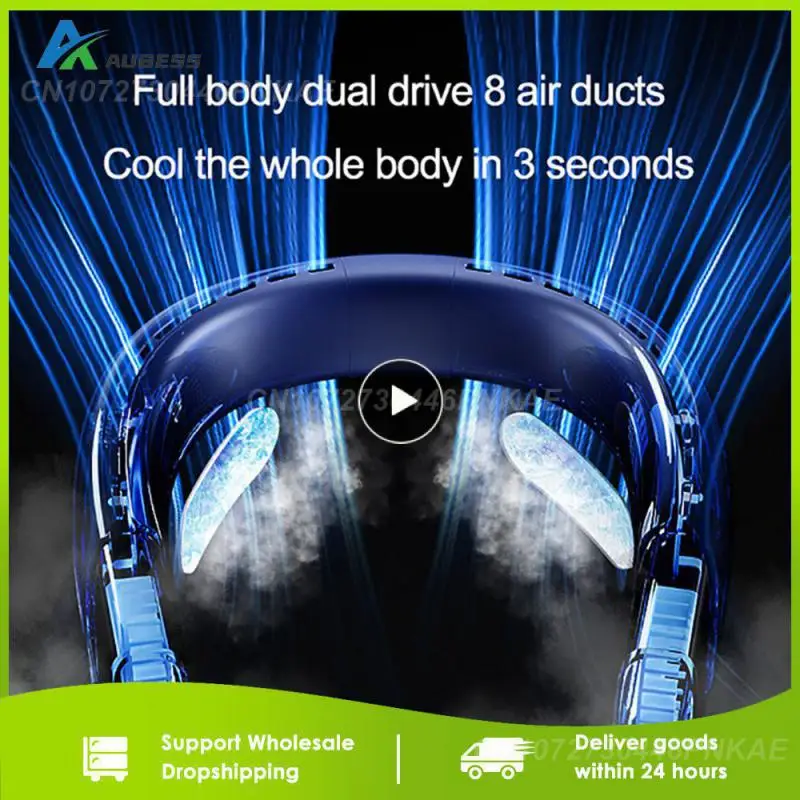 

1~8PCS Adopting Tec Ice Ceramic Refrigeration System Rechargeable Fan Mini Portable Fan Leafless Portable Fan Silencing Design