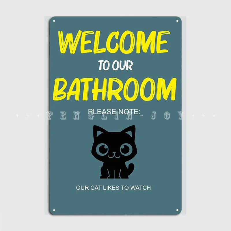 

Toilet Metal Sign Cinema Living Room Wall Customize Wall Decor Tin Sign Poster