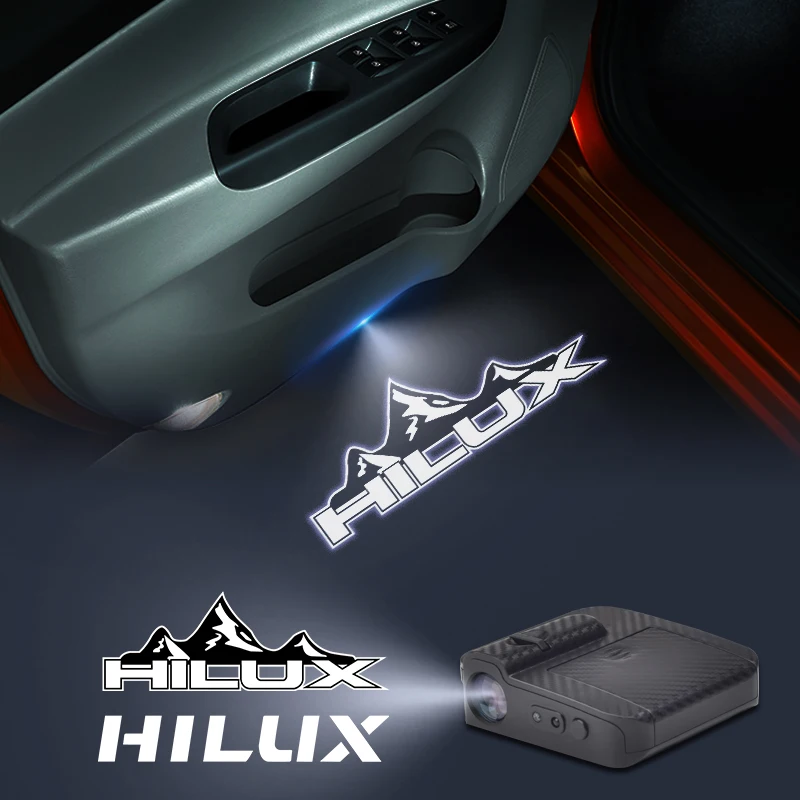 

For HILUX Logo Pickup Truck Mountain Wireless Courtesy Car Door Projector LED Welcome Lights Decor