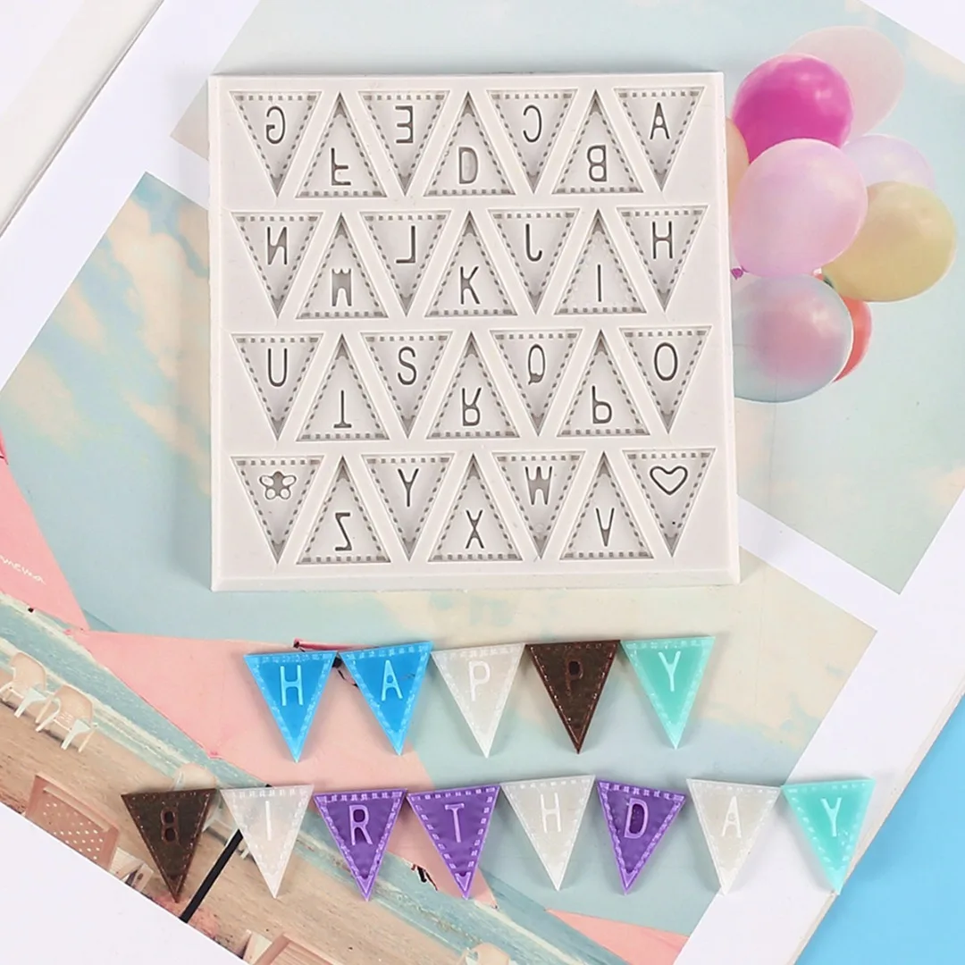 

Форма для торта с 26 английскими буквами, многоразовая силиконовая форма для шоколада, конфет, помадки, аксессуары для украшения, кухонные ин...