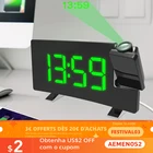 FM радио часы с проекцией светодиодный цифровые часы Смарт-будильник часы настольные электронные настольные часы время пробуждения будильник 2 будильник