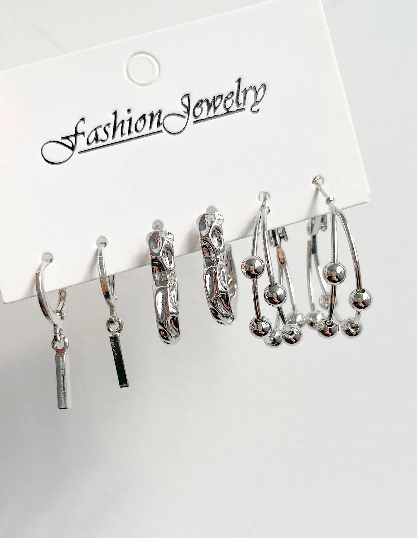 6 шт. изысканные сердца полые Модные Серьги серебряного цвета из сплава женский