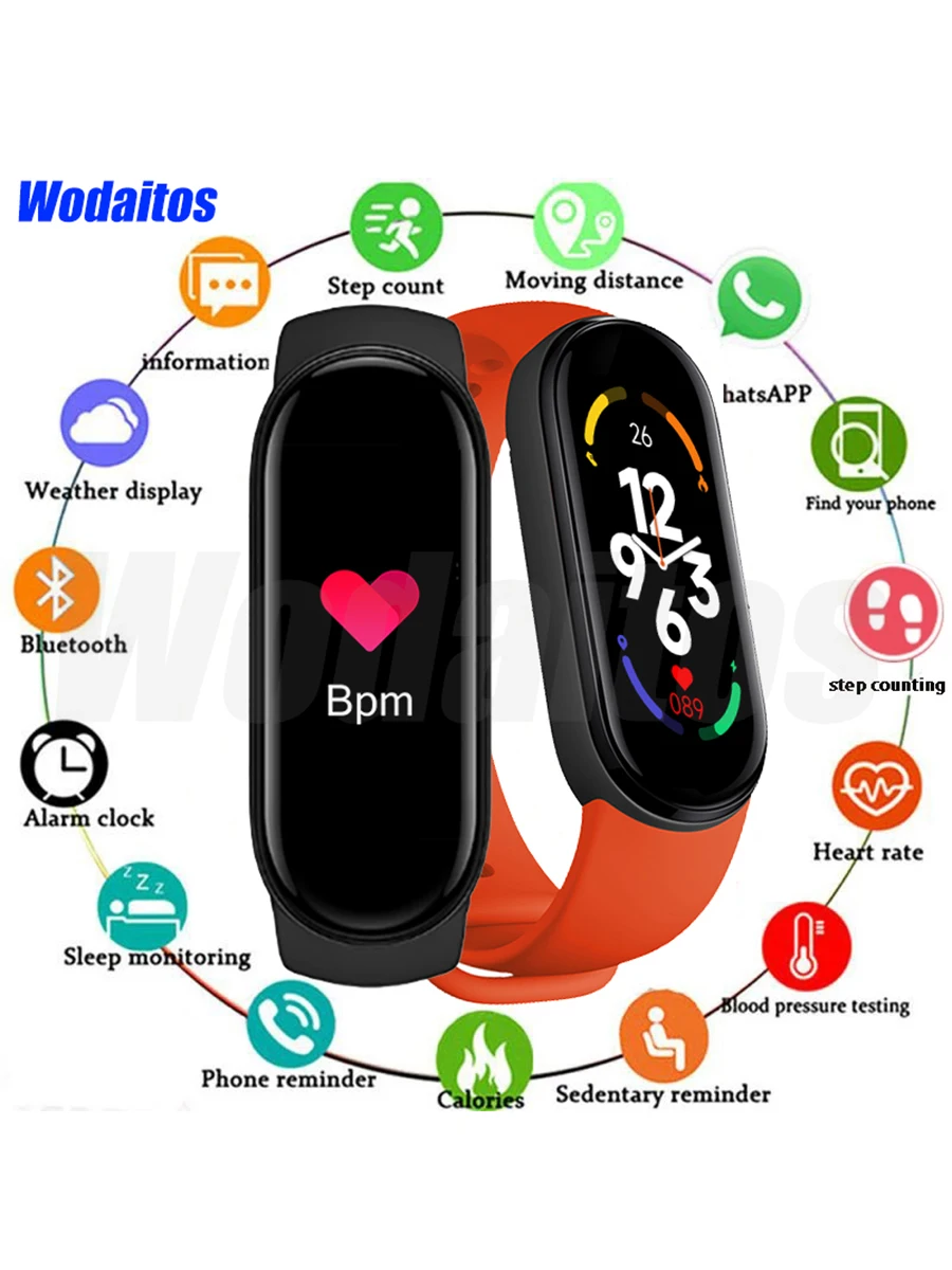 M7 новый спортивный смарт-браслет для мужчин и женщин 2022 измерение кровяного